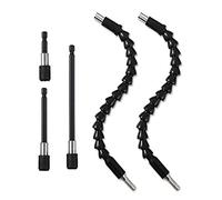 POLXLMOFXO 1/4" Drill Bit Extension Set, 2pcs Flexible Shaft, 3pcs Quick Change Magnetic Screwdriver Holder
