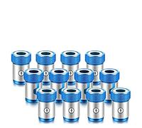 POLXLMOFXO 12pcs Magnetic Screw Ring Metal Bit Magnetizer Holders, Applied To 1/4 Inch Hex Screwdriver And Power Bits