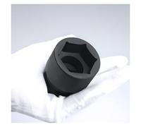 POLXLMOFXO 3/4" Inch CR-MO Impact Socket Heavy Duty 17mm 18mm 19mm 21mm 22mm 24mm 27mm 30mm 35mm 38mm 41mm 46mm Hex Black Air Sockets(24mm)