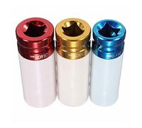 POLXLMOFXO 3PC Non- Marring Lug Nut Socket Alloy Thin Wall Wheel Deep Impact Drive Set 17mm 19mm 21mm CR-MO