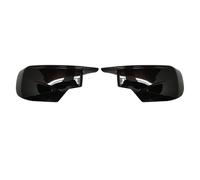 POLXLMOFXO ABS Rearview Mirror Case Door Wing Cover Cap Shell Housing Fit For BMW E46 316i 318i 318d 320d 320i 323i 325i 328i 330d 330i(Left and Right Black)