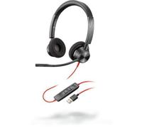 Poly Headset Blackwire 3320, Wired Headband, USB Type-A, Black