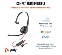 Poly 80S09A6 Blackwire 3210 Monaural USB-C