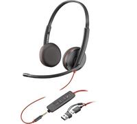 POLY 8X229A6 headphones/headset Wired Head-band Office/Call center USB Type-C Bl