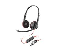 Poly Blackwire 3220 Stereo USB-C Headset +USB-C/A Adapter