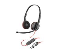 Poly Blackwire 3220 Double Sided On-ear Stereo USB-C with Microphone Headset