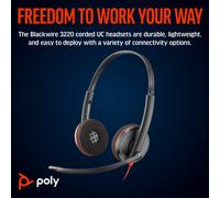 Poly HP Blackwire 3220 USB-C Stereo Headset