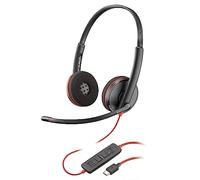 Poly Blackwire 3220 Wired Headset - Noise-Canceling Mic - Stereo Design - Connect to PC/Mac via USB-C or USB-A - Works w/Teams, Zoom
