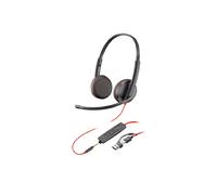 Poly Blackwire 3225 Wired USB Headset Black with 3.5mm Plug & USB-C/A Adapter - 8X229AA