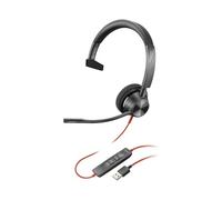 Plantronics Headset Blackwire BW3310 USB-A Mono Wired with Mic 213928-01 Black