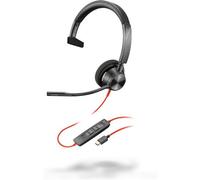 Poly Blackwire 3310 Monaural USB-C Headset +USB-C/A Adapter