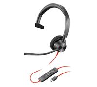 Poly Blackwire 3310 Wired Headset - Flexible Microphone Boom - Monaural Desig...