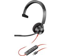Poly Blackwire 3310 Wired Headset, Monaural Design, USB C & A, Teams Certified