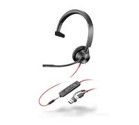 Poly Blackwire 3315 - Blackwire 3300 Series - Headset - On-Ear - Wired - Active Noise Reduction - 3.5 mm Plug, USB-C - Black - UC Certified