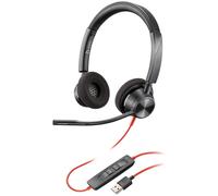 POLY Blackwire 3320 Headset Black USB Type-A