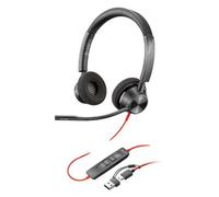 Poly Blackwire 3320 Wired Headset - Flexible Microphone Boom - Hi-Fi Stereo - Connect To Pc / Mac Via Usb-C Or Usb-A - Certified