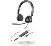 HP Poly Blackwire 3325 Stereo Microsoft Teams Certified USB-C Headset +3.5mm Plug +USB-C/A Adapter (214016-01)