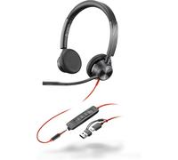POLY Blackwire 3325 Stereo USB-C Headset +3.5mm Plug +USB-C/A Adapter