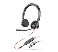 POLY Blackwire 3325 Stereo USB-C Headset +3.5mm Plug +USB-C/A Adapter