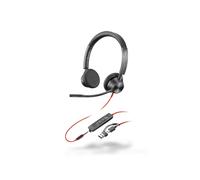 POLY Blackwire 3325 Stereo USB-C Headset +3.5mm Plug +USB-C/A Adapter