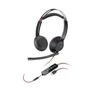 HP Poly Blackwire C5220 Wired Headset with Microphone, USB-C and 3.5 mm Stereo