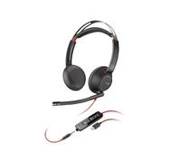 Poly Blackwire 5220 Stereo USB-C Headset +3.5mm Plug +USB-C/A Adapter