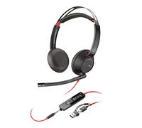 Poly Blackwire 5220 USB-C Wired Headset with Noise-Cancelling Boom Mic