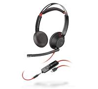 Poly Blackwire 5220 Wired Headset - Flexible Noise-Canceling Boom Mic - Ergonomic Design - Connect to PC/Mac, Mobile via USB-C, USB-A, or 3.5 mm - Works w/Teams, Zoom