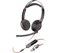 Poly Blackwire 5220 Wired Headset - Noise-Cancel Mic, USB-C/3.5mm, Teams/Zoom