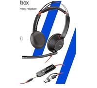 Poly Blackwire 5220 Wired Headset USB-C USB-A 3.5mm