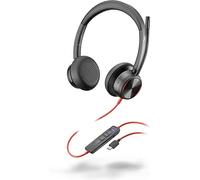 Poly Blackwire 8225-M Stereo Headset with USB-C Connection, Active Noise Cancelling and Flexible Microphone Boom, Microsoft Teams, Black