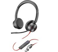 Poly Blackwire 8225M USB-C + Adapter USB-A Professional stereo headset with USB-C connection + USB-A adapter for PC and IP phone - optimised for teams