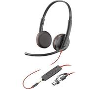 POLY Blackwire 3225 Stereo USB-C Headset +3.5mm Plug +USB-C/A Adapter (Bulk)