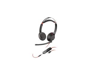 Poly Blackwire C5220 Series Double Sided On-ear USB with Microphone Headset