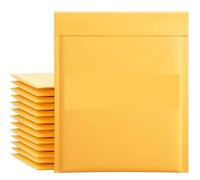 Poly Bubble Mailers, Kraft Paper Bubble Mailers Self Seal Yellow Multiple Sizes 10/20/30/50 Pcs(18x23cm,10PCS)