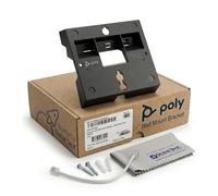 Poly CCX 400 Wall Mount Bracket for Desk Phone Only, Secure Precision Fit for Cleaner Workstations and Common Areas, Easy Access, Part 85W89AA, 2200-49703-001, Includes Global Teck Cloth