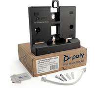 Poly CCX 600/700 Wall Mount Bracket for Desk Phones Only, Secure Precision Fit for Cleaner Workstations and Common Areas, Easy Access, Part 85W91AA, 2200-49743-001, Includes Global Teck Cloth