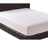 Poly-Cotton Quilted Mattress Protector 30cm Deep Fitted Skirt Non-Noisy Hotel Quality Anti-Allergy - King Size (150cm x 200cm)
