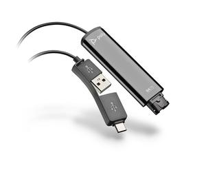 Poly DA75 Cable QD to USB-A/USB-C audio adapter- connect headsets to PC