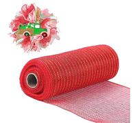 Poly Decorative Net | Gift Mesh Roll Poly Mesh Gift Wrapping Ribbon 10 Inch Gift Mesh Roll Cutable Colorful Poly Mesh Ribbon for Decoration Crafts Wreaths