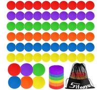 Poly Dots for Fitness Floors 4.7" 6" 9" Poly Dots 60 Pieces Non-Slip Flat Cones for Sports Football Sports Training Dance Classroom Activities