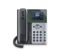 POLY Edge E350 IP Phone and PoE-enabled IP Phone Black Wired handset 8 lines IPS 8.89 cm (3.5")
