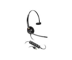 Poly - EncorePro 515 USB-A and USB-C USB headset (Plantronics) - Cloud System Updates - Acoustic Hearing Protection - Works with Avaya, Genesys, and Cisco call center platforms- Mono