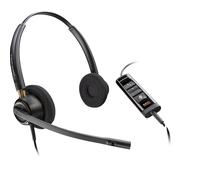 Plantronics Poly - EncorePro 525-M USB-A and USB-C USB headset () -- Acoustic Hearing Protection - Hold & Call Answer buttons - Optimized for Teams- Dual ear