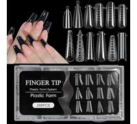 Poly Gel Nail Forms Kit - Dual Scale Builder & Quick Application for Gel Manicure, Nail Extensions, Art Designs | DIY Enthusiasts & Professionals | Long-Lasting Nail