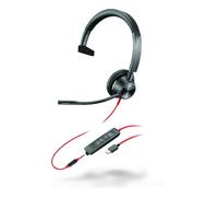 Poly Blackwire 3315 Monaural Microsoft Teams Certified USB-C USB-A 3.5mm Wired Headset