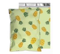 Poly Mailers 10x13 Inch 100 Pcs - Pineapple printed Shipping Bags, 2.4mil Thickness, Waterproof and Tear Resistant Mailing Envelopes, Self-Sealing Packaging Bags for Small Business