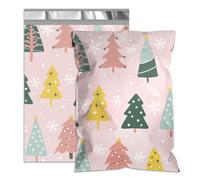 Poly Mailers 14.5x19 Inch 50 Pcs,Christmas printed Shipping Bags,2.4mil Thick shipping bags, Waterproof and Tear-Resistant Self-Sealing Packaging Bags for Small Businesses Christmas Treet Print