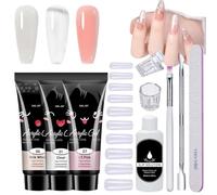 Poly Nail Gel Kit | Portable UV Lamp Gel Manicure,Nail Set with Everything, Long-Lasting Poly Nails Full Set, Home Nail Supplies for Home Nail Salon