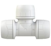 Poly Pipe PolyPlumb Enhanced 15mm Equal Tee Push-Fit Fitting 90° Polybutylene PB215EW - Pack of 5
